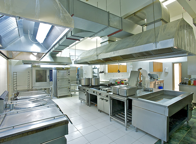 Work Surface and Kitchen Equipments in Professional Kitchen